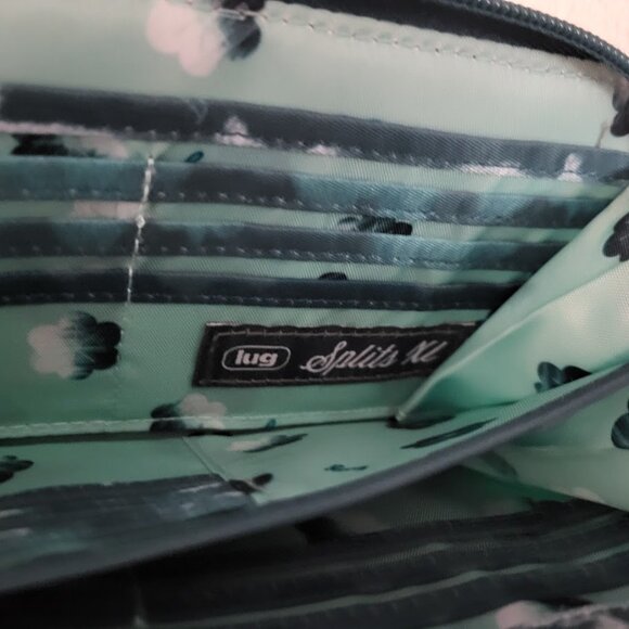 Lug SHIBORI TEAL Splits XL RFID Wristlet Wallet EUC - Picture 6 of 7